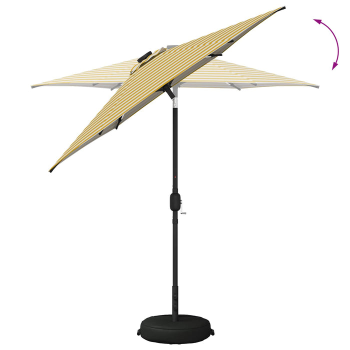 Parasol de grădină cu lumini LED și bază 230 x 230 cm Poliester WALTI