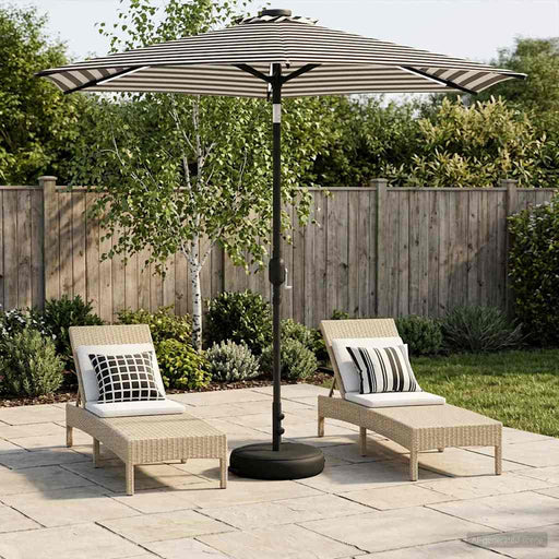 Parasol de grădină cu lumini LED și bază 230 x 230 cm Poliester - WALTI WALTI