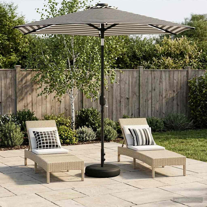Parasol de grădină cu lumini LED și bază 230 x 230 cm Poliester WALTI