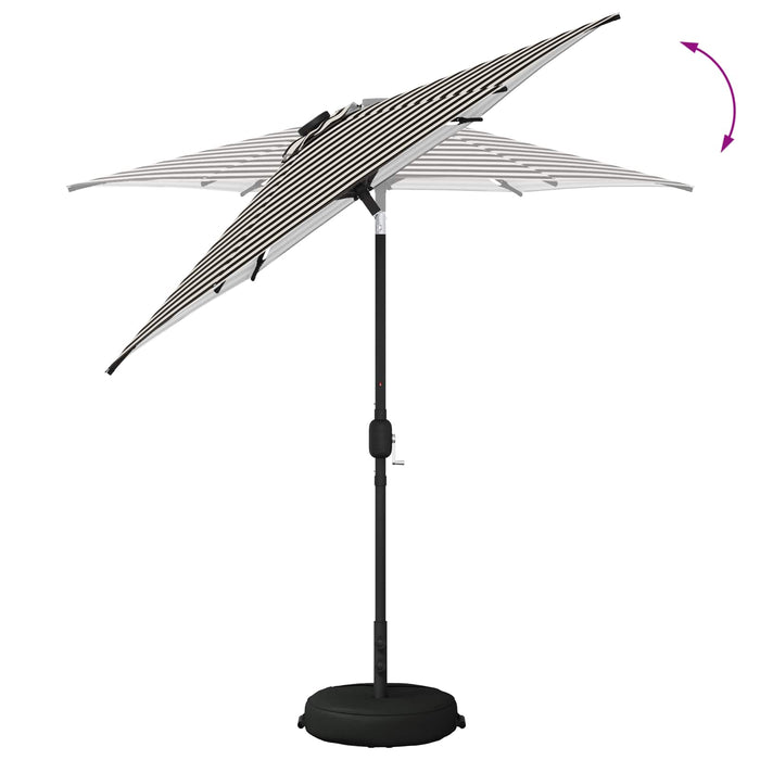 Parasol de grădină cu lumini LED și bază 230 x 230 cm Poliester WALTI