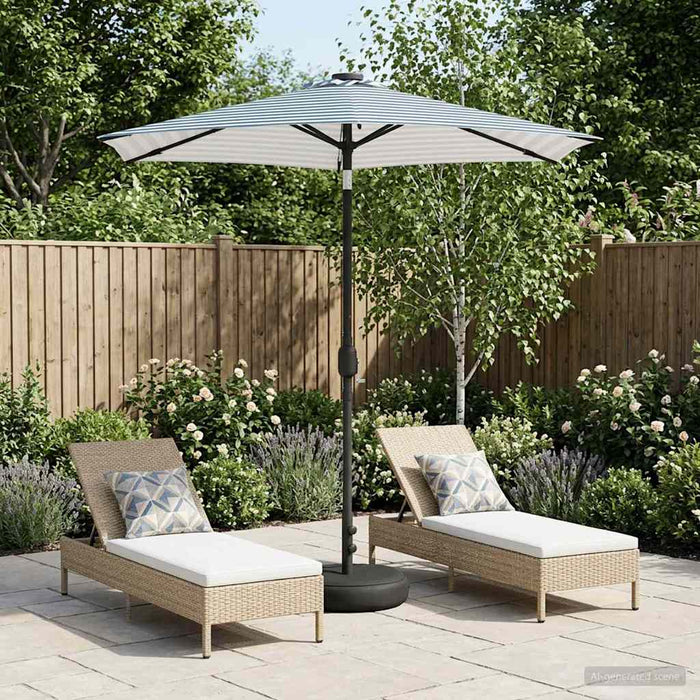 Parasol de grădină cu lumini LED și bază 230 x 230 cm Poliester WALTI