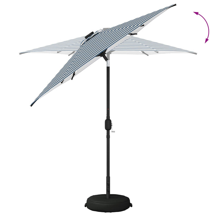 Parasol de grădină cu lumini LED și bază 230 x 230 cm Poliester WALTI