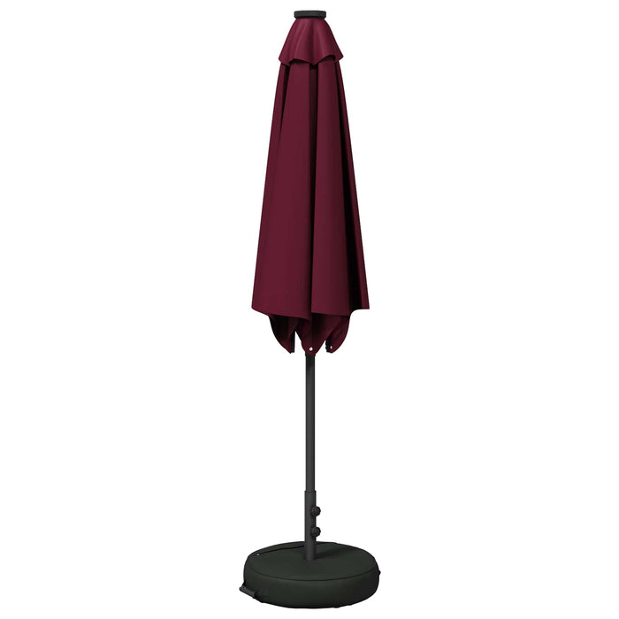 Parasol de grădină cu lumini LED și bază 270 x 270 cm Poliester WALTI
