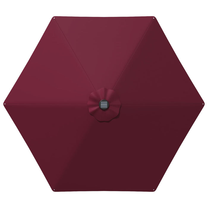 Parasol de grădină cu lumini LED și bază 270 x 270 cm Poliester WALTI