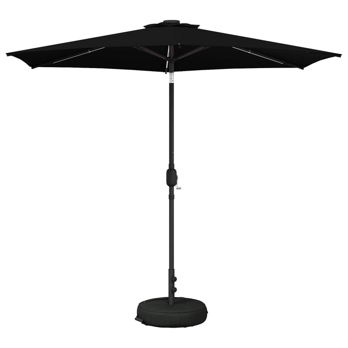 Parasol de grădină cu lumini LED și bază 270 x 270 cm Poliester WALTI