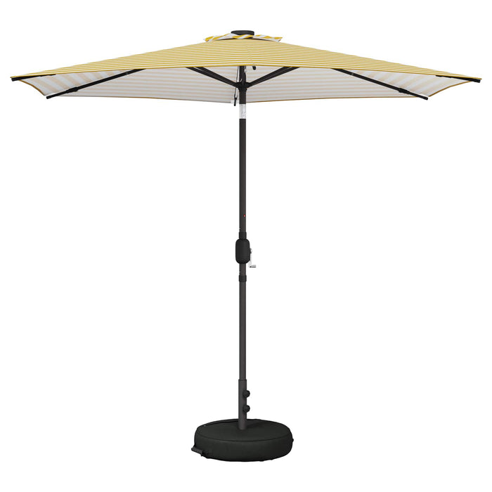 Parasol de grădină cu lumini LED și bază 270 x 270 cm Poliester WALTI