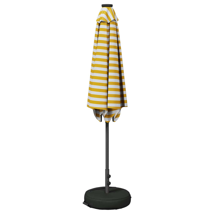 Parasol de grădină cu lumini LED și bază 270 x 270 cm Poliester WALTI