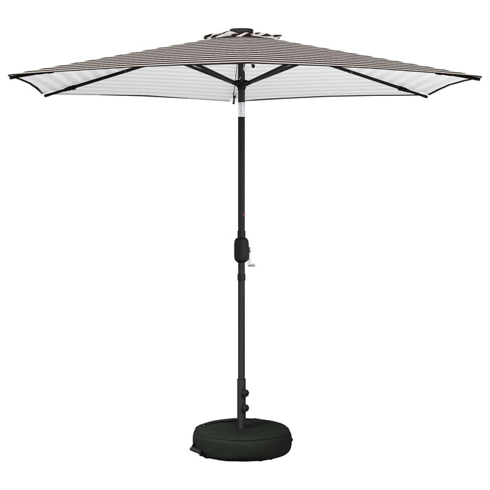 Parasol de grădină cu lumini LED și bază 270 x 270 cm Poliester WALTI