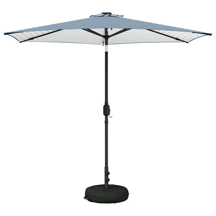 Parasol de grădină cu lumini LED și bază 270 x 270 cm Poliester WALTI