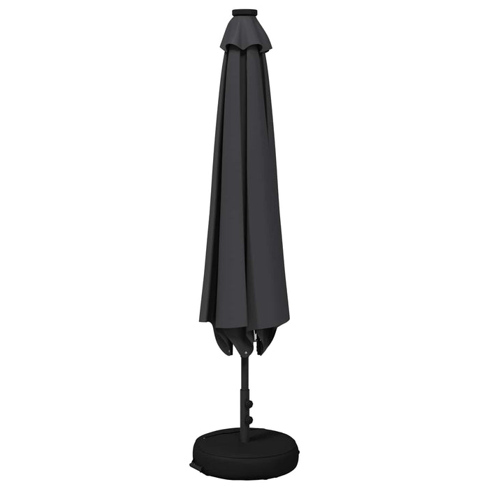 Parasol de grădină cu lumini LED și bază 300 x 300 cm Poliester WALTI