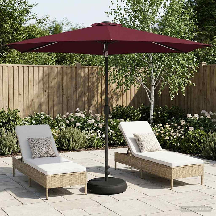 Parasol de grădină cu lumini LED și bază 300 x 300 cm Poliester WALTI