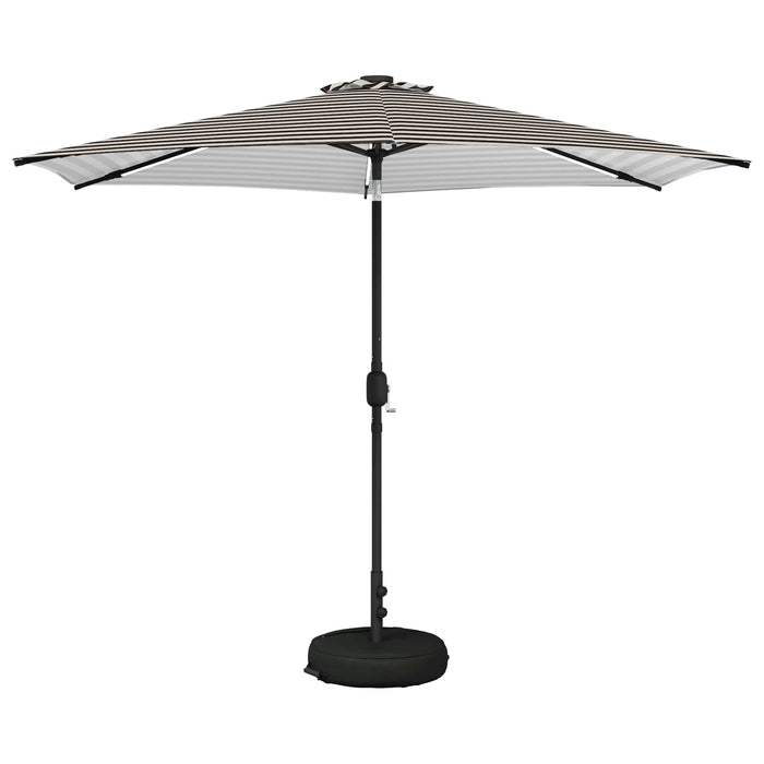 Parasol de grădină cu lumini LED și bază 300 x 300 cm Poliester WALTI