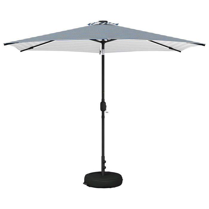 Parasol de grădină cu lumini LED și bază 300 x 300 cm Poliester WALTI