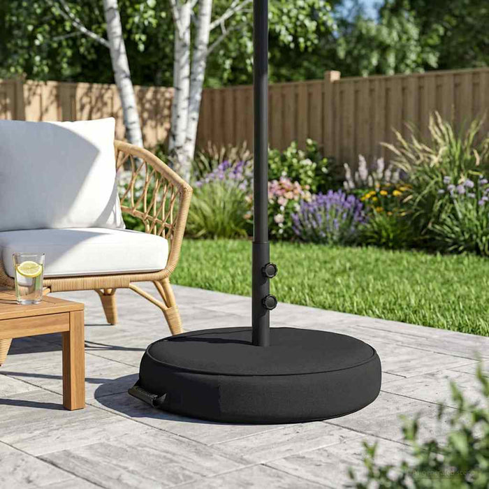 Bază pentru umbrele de patio 50 x 50 cm Oțel Negru WALTI