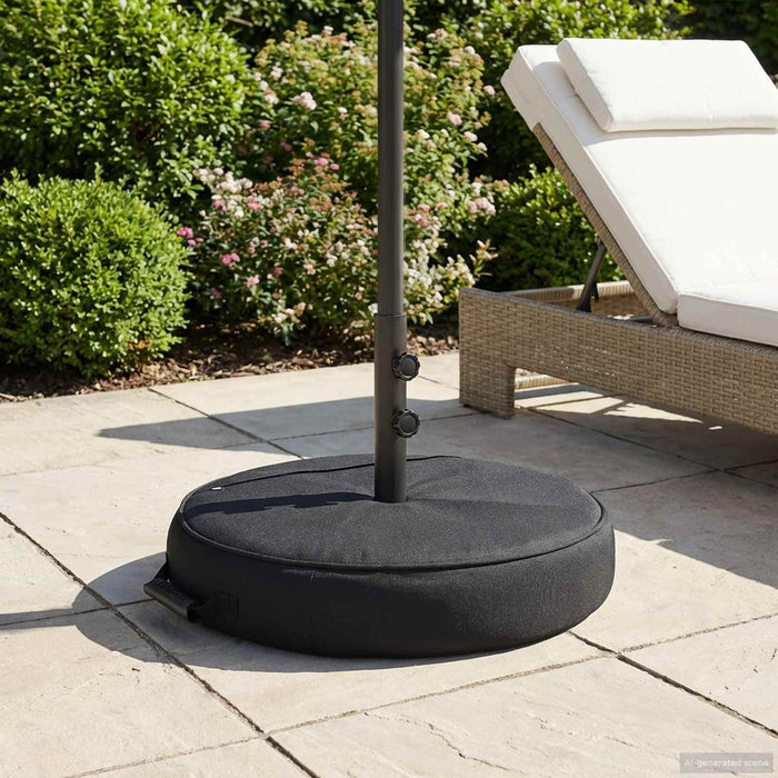 Bază pentru umbrele de patio 60 x 60 cm Oțel Negru WALTI
