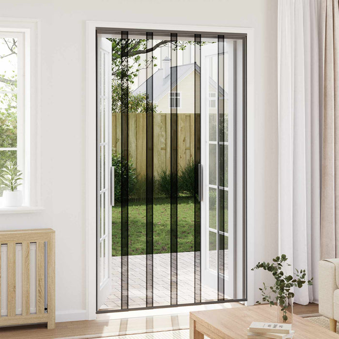 Plasă de insecte cu cortină Negru poliester WALTI