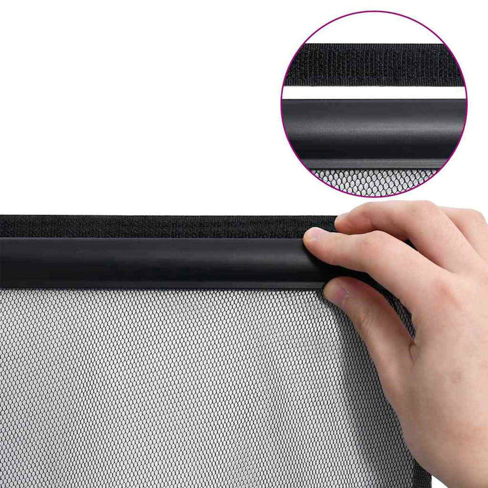 Plasă de insecte cu cortină Negru 160 x 240 cm Poliester WALTI