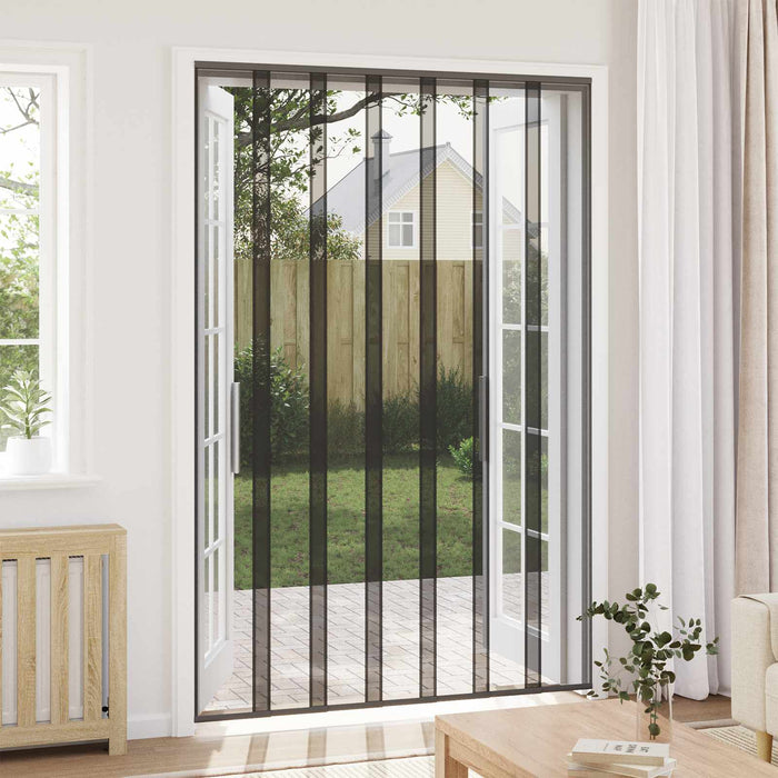 Plasă de insecte cu cortină Negru 160 x 240 cm Poliester WALTI