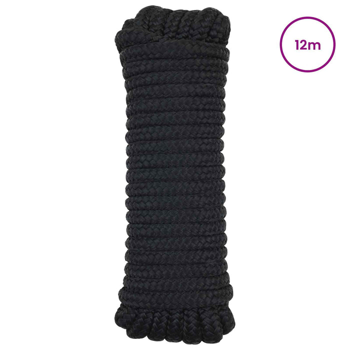 Sfoară de Barcă 12 m 1.4 Negru Poliester WALTI