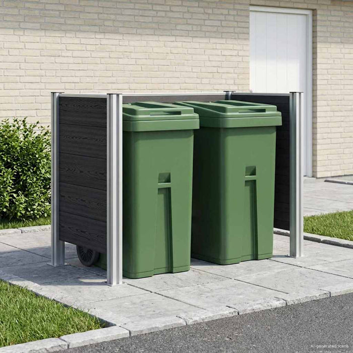 Împrejmuire pentru Coș de Gunoi Gri 161 x 85 x 115 cm - WALTI WALTI
