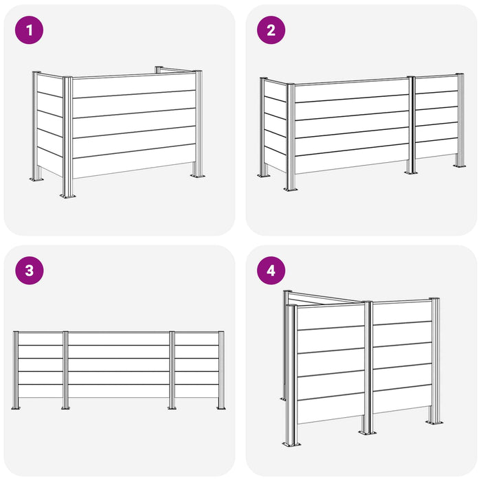 Împrejmuire pentru Coș de Gunoi Gri 161 x 85 x 115 cm - WALTI WALTI