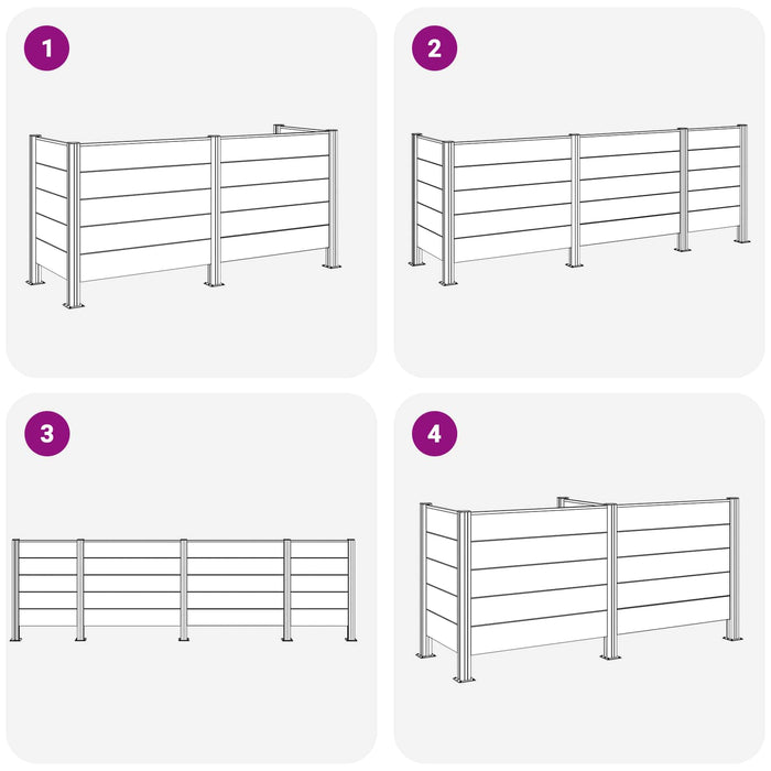 Împrejmuire pentru Coș de Gunoi Maro 237 x 85 x 115 cm - WALTI WALTI