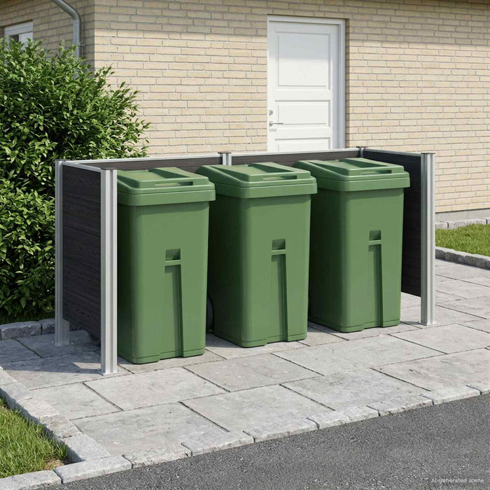 Împrejmuire pentru Coș de Gunoi Gri 237 x 85 x 115 cm - WALTI WALTI