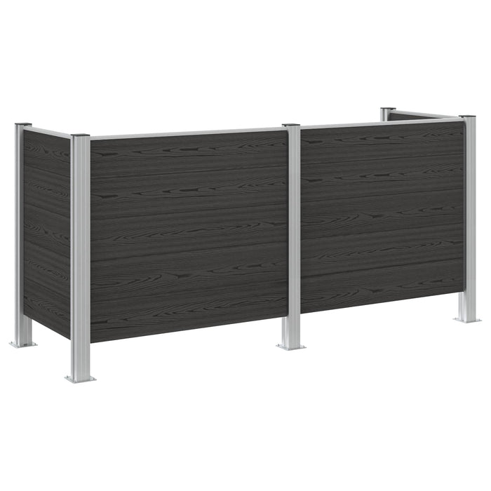 Împrejmuire pentru Coș de Gunoi Gri 237 x 85 x 115 cm - WALTI WALTI