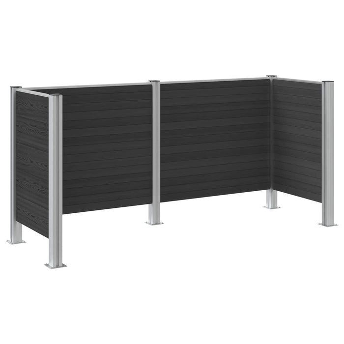 Împrejmuire pentru Coș de Gunoi Gri 237 x 85 x 115 cm - WALTI WALTI