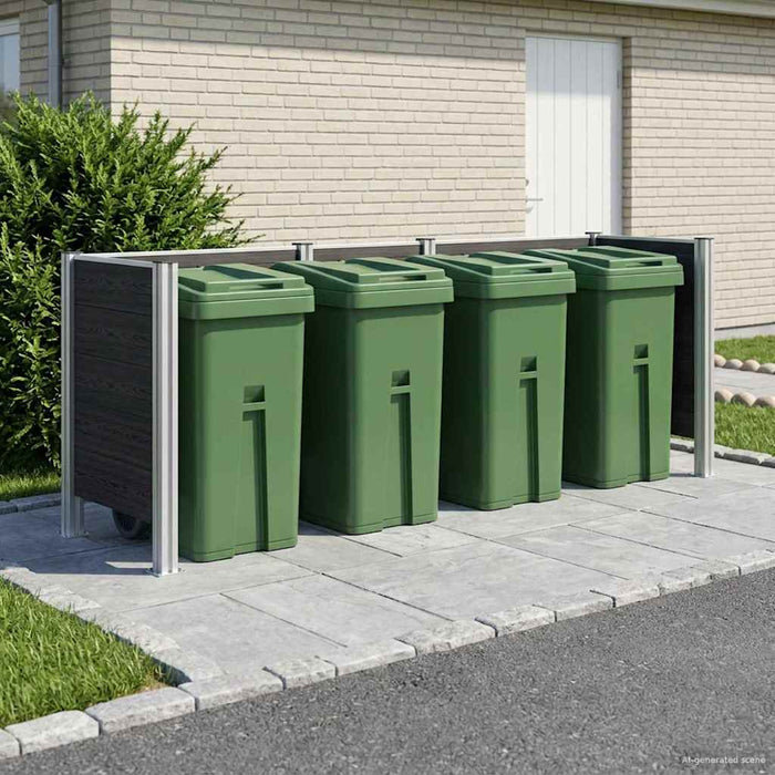 Împrejmuire pentru Coș de Gunoi Gri 315 x 85 x 115 cm - WALTI WALTI