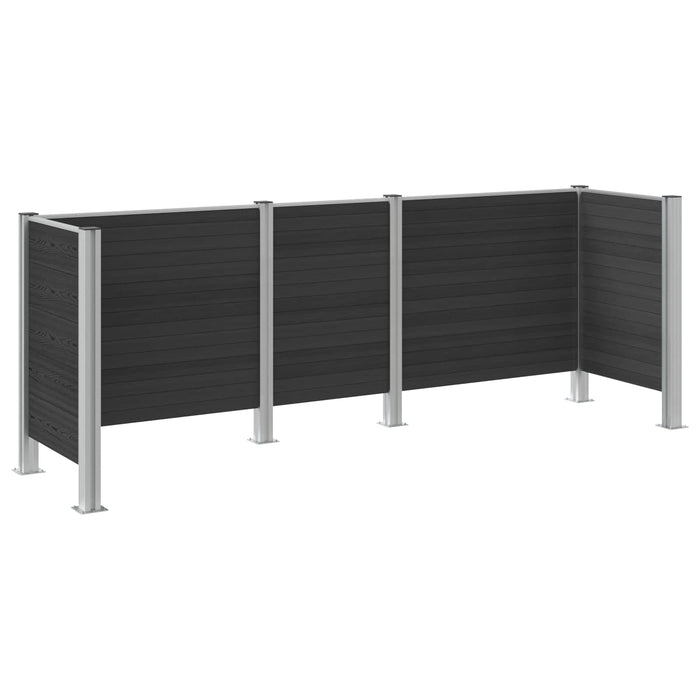 Împrejmuire pentru Coș de Gunoi Gri 315 x 85 x 115 cm - WALTI WALTI