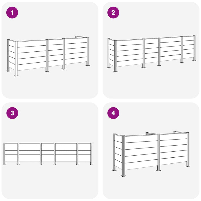 Împrejmuire pentru Coș de Gunoi Gri 315 x 85 x 115 cm - WALTI WALTI