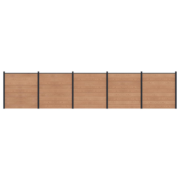 Panou de Gardă 5 pcs WPC și Aluminiu Maro - WALTI WALTI