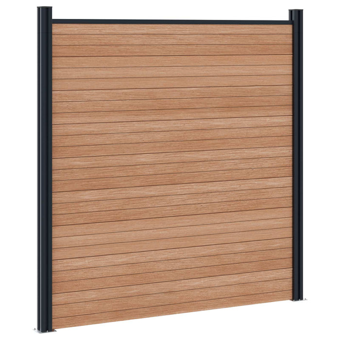 Panou de Gardă 7 pcs WPC și Aluminiu Maro - WALTI WALTI