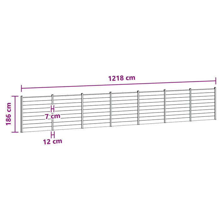 Panou de Gardă 7 pcs WPC și Aluminiu Maro - WALTI WALTI