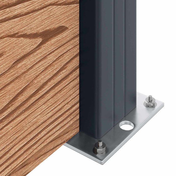 Panou de Gardă 10 pcs WPC și Aluminiu Maro - WALTI WALTI