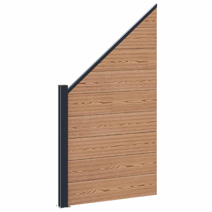 Panou de Gardă 10 pcs WPC și Aluminiu Maro - WALTI WALTI