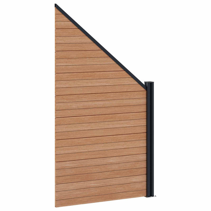 Panou de Gardă 10 pcs WPC și Aluminiu Maro - WALTI WALTI