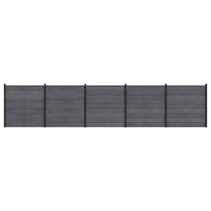 Panou de Gardă 5 pcs WPC și Aluminiu Gri - WALTI WALTI