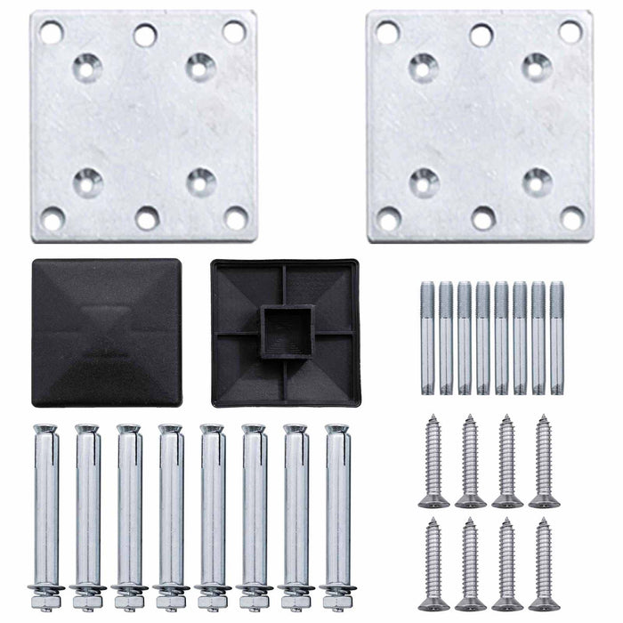 Set de Gard 1045 x 186 cm WPC și Aluminiu Gri WALTI