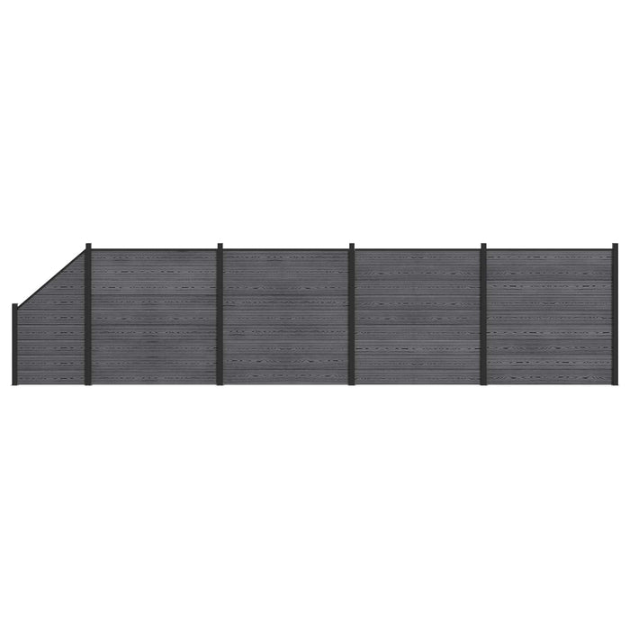 Panou de Gardă 5 pcs WPC și Aluminiu Gri - WALTI WALTI