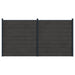 Panou de Gardă 2 pcs WPC și Aluminiu Negru - WALTI WALTI