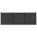 Panou de Gardă 3 pcs WPC și Aluminiu Negru - WALTI WALTI