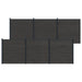 Panou de Gardă 6 pcs WPC și Aluminiu Negru - WALTI WALTI