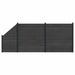 Panou de Gardă 3 pcs WPC și Aluminiu Negru - WALTI WALTI