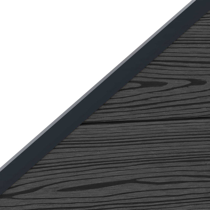 Panou de Gardă 5 pcs WPC și Aluminiu Negru - WALTI WALTI
