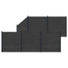 Panou de Gardă 6 pcs WPC și Aluminiu Negru - WALTI WALTI