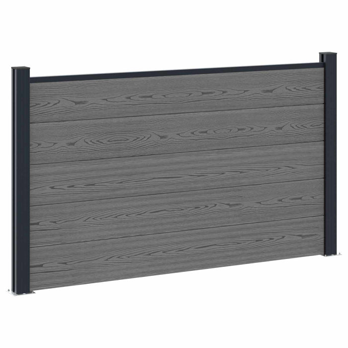 Panou de Gardă 7 pcs WPC și Aluminiu Gri - WALTI WALTI