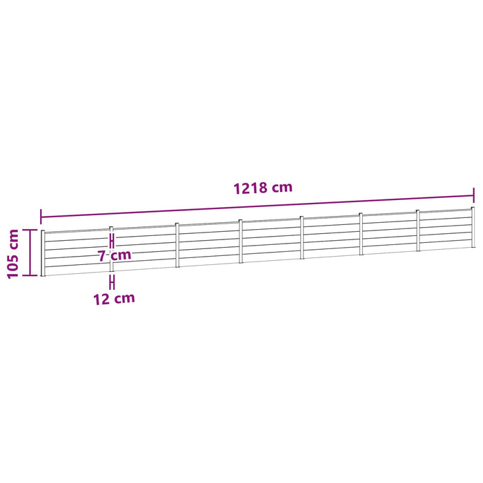 Panou de Gardă 7 pcs WPC și Aluminiu Gri - WALTI WALTI