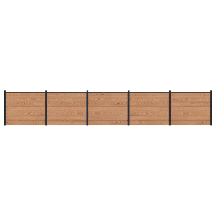 Panou de Gardă 5 pcs WPC și Aluminiu Maro - WALTI WALTI